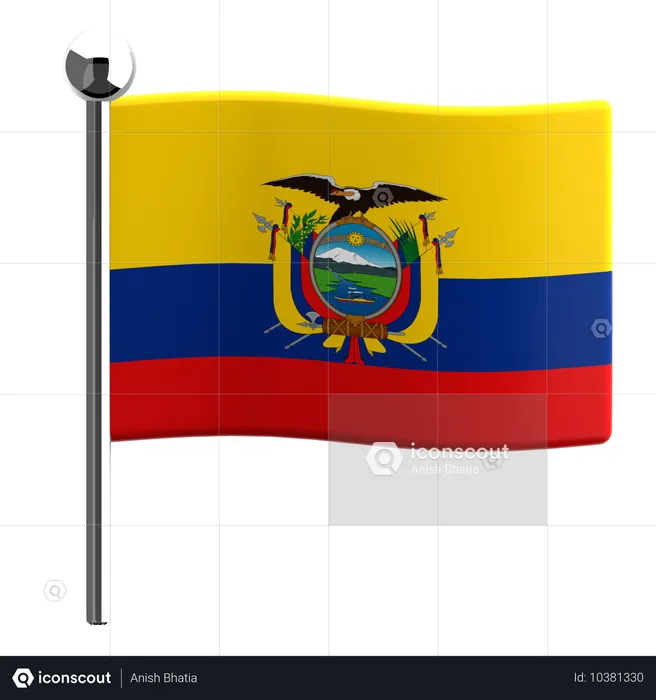 Ecuador Flag 3D Icon