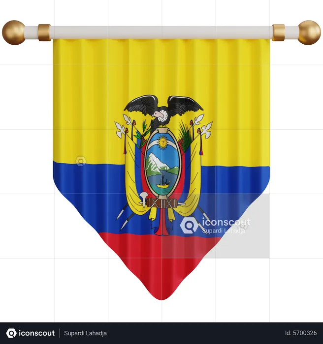 Ecuador-Flagge Flag 3D Icon