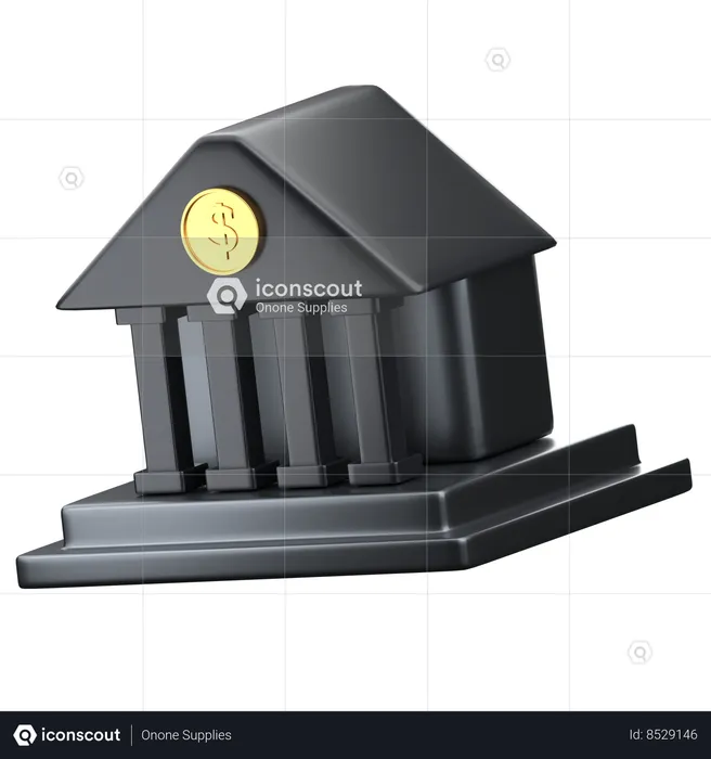 Prédio do banco  3D Icon