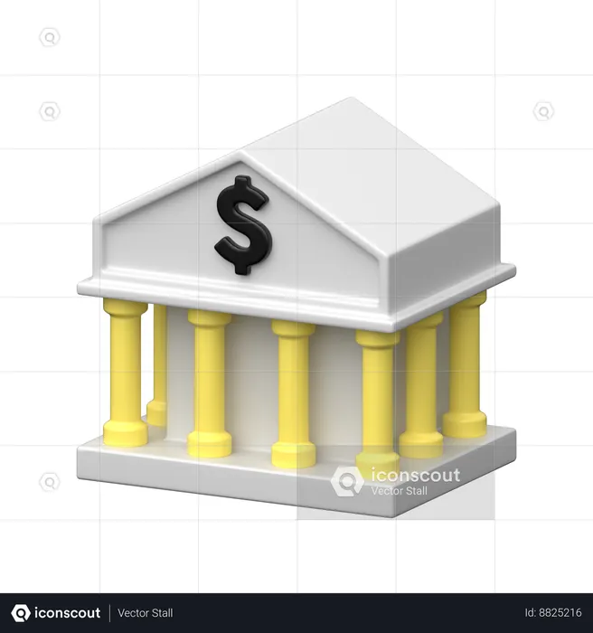 Prédio do banco  3D Icon