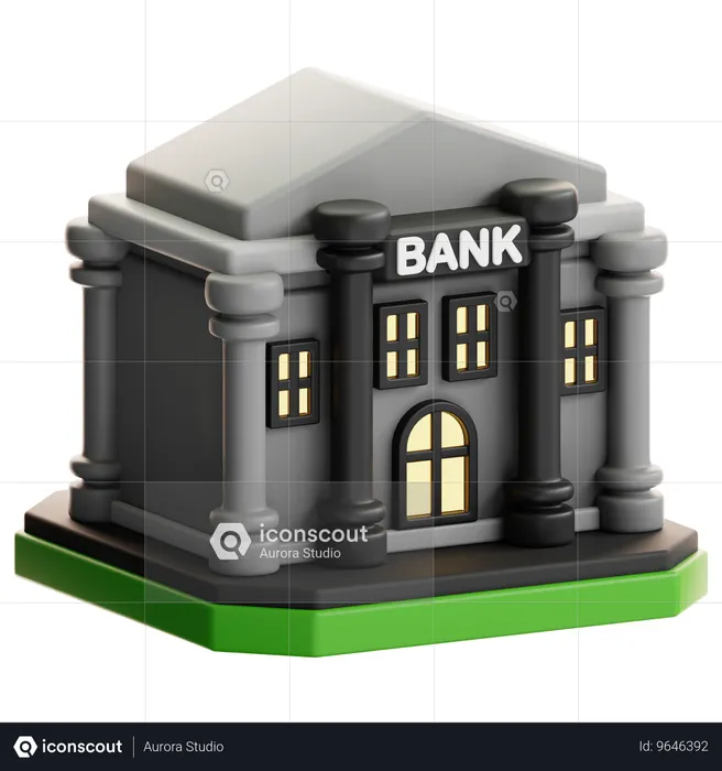 Prédio do banco  3D Icon