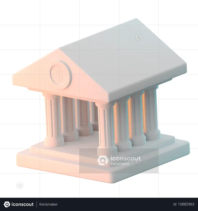 Prédio do banco  3D Icon