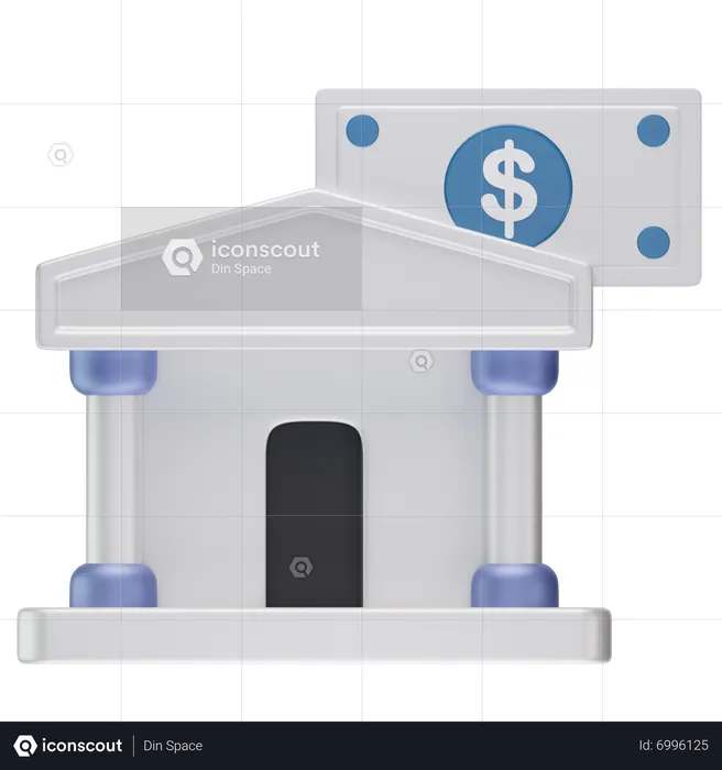 Prédio do banco  3D Icon