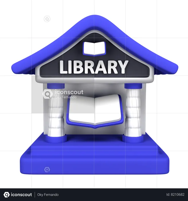 Prédio da biblioteca  3D Icon