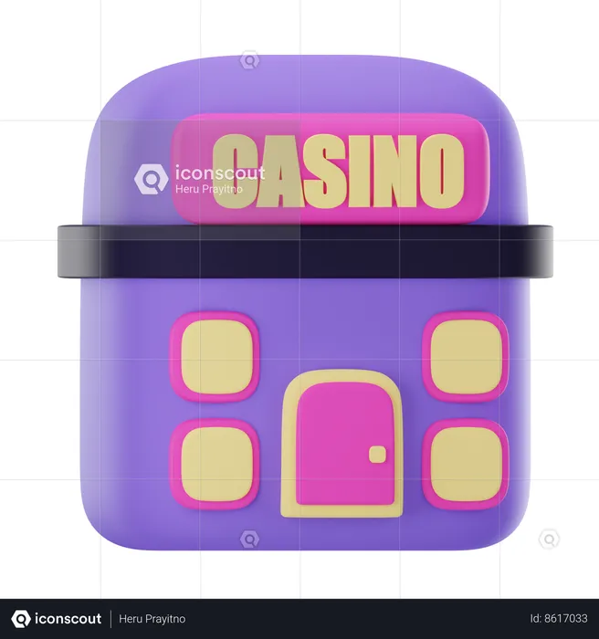 Edificio de casino  3D Icon