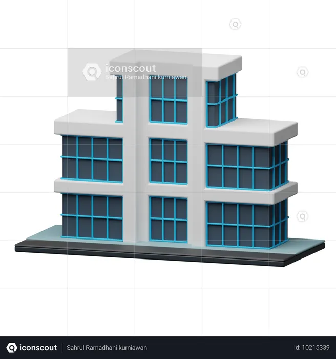 Edificio del centro comercial  3D Icon