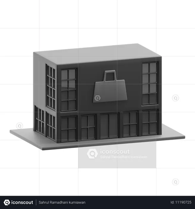 Edificio del centro comercial  3D Icon