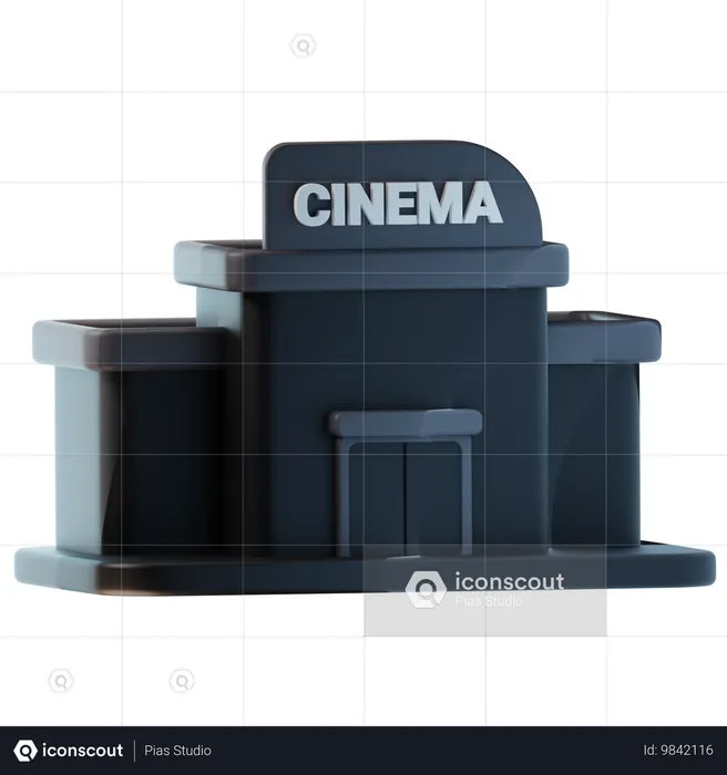 Prédio do cinema  3D Icon