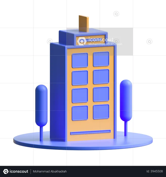 Prédio comercial  3D Illustration