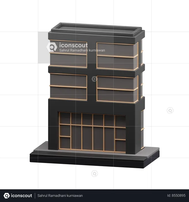 Edificio de apartamentos  3D Icon