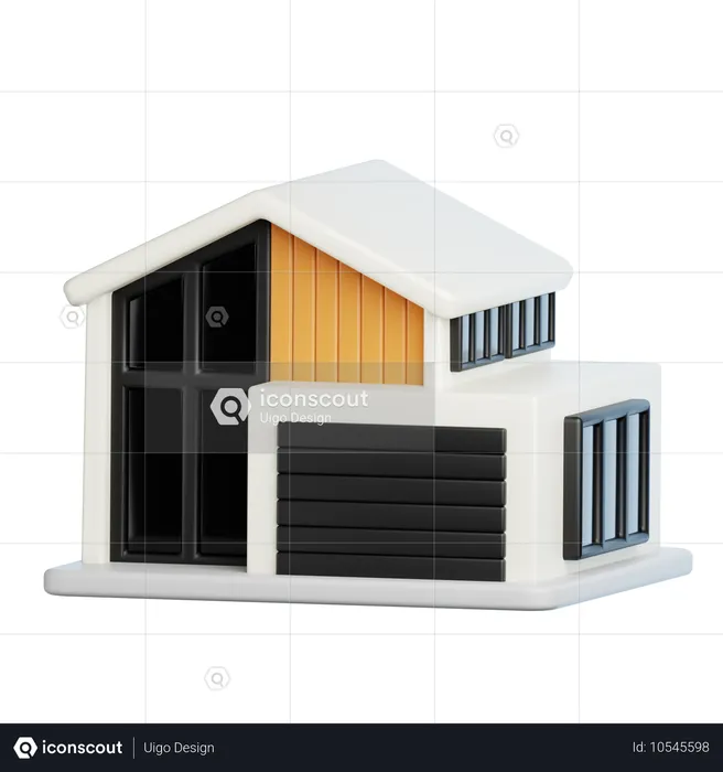 Construcción de casas  3D Icon