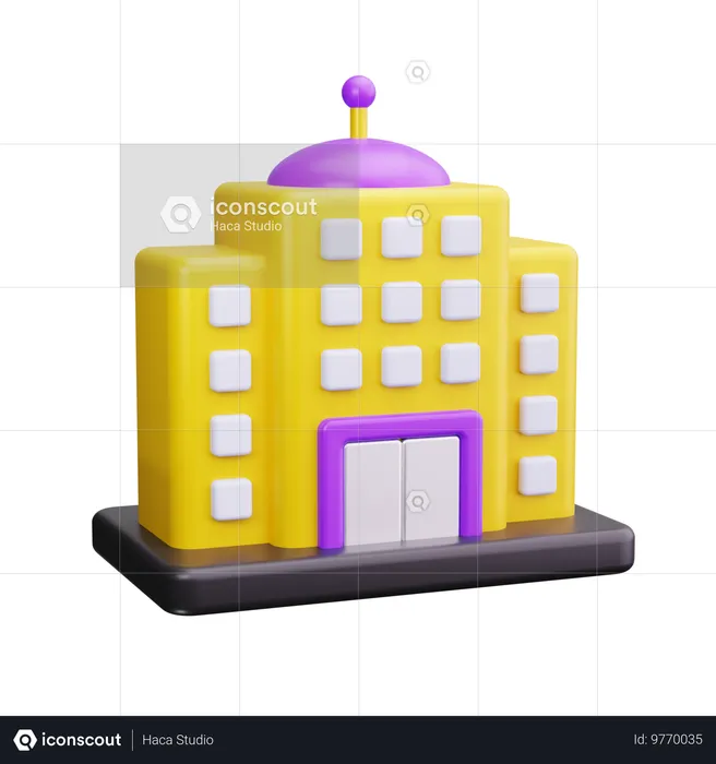 Edificio del gobierno  3D Icon