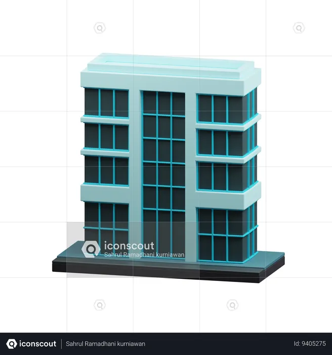 Edificio de oficinas  3D Icon