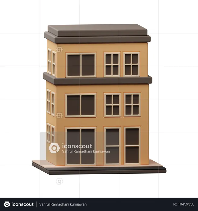 Edificio de oficinas  3D Icon