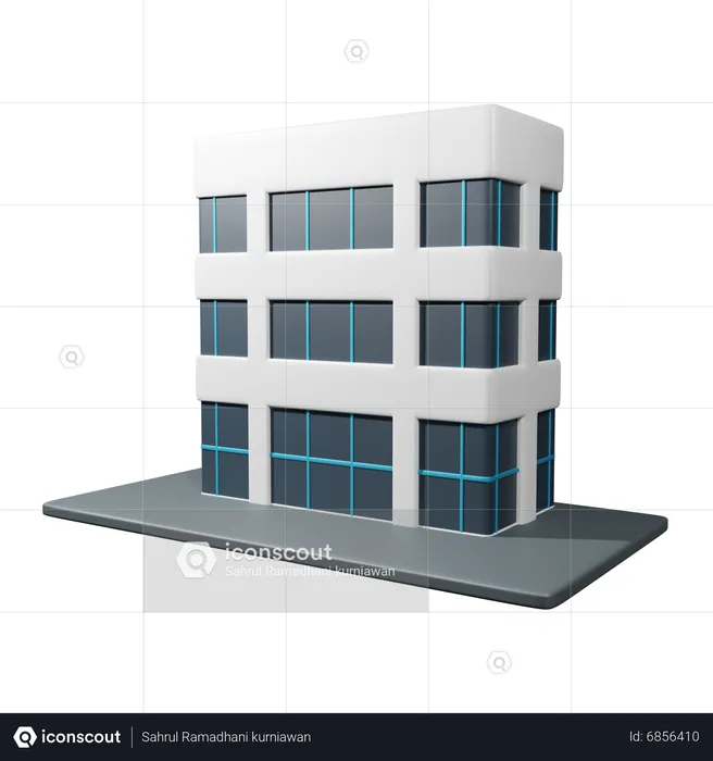 Edificio de oficinas  3D Icon