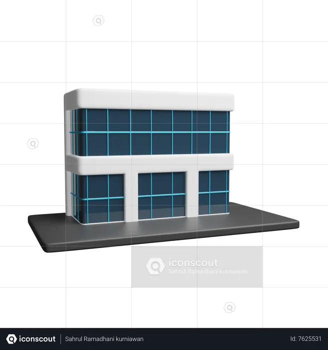 Edificio de oficinas  3D Icon