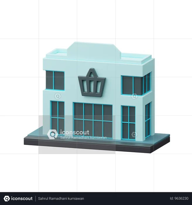 Edificio de tienda  3D Icon