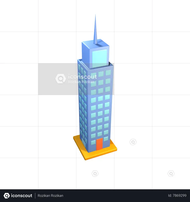 Edificio emblemático  3D Icon