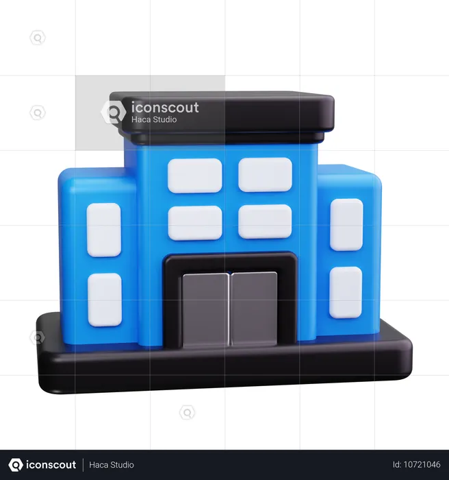 Edificio escolar  3D Icon