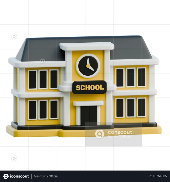 Edificio escolar  3D Icon