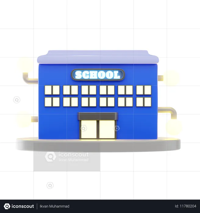 Edificio escolar  3D Icon