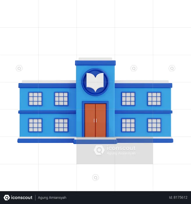 Edificio escolar  3D Icon