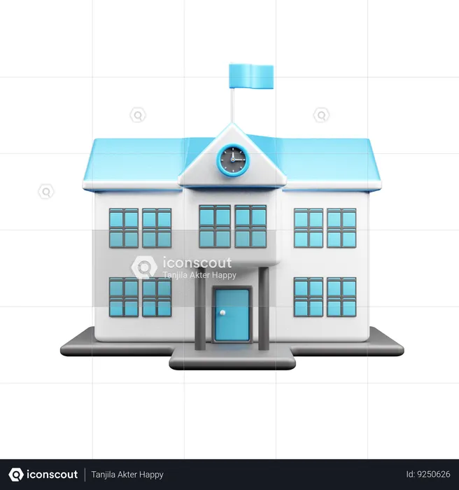 Edificio escolar  3D Icon