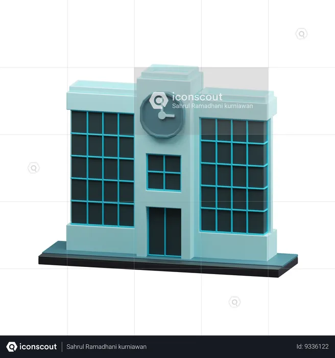 Edificio escolar  3D Icon