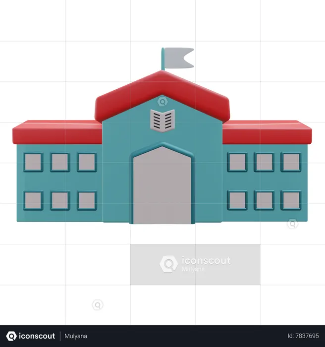 Edificio escolar  3D Icon