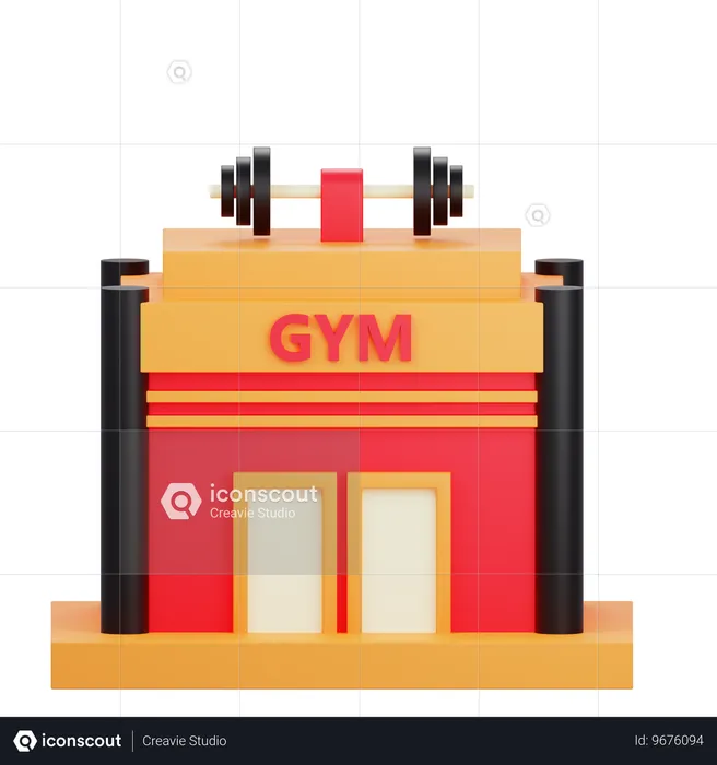 Edificio de gimnasio  3D Icon