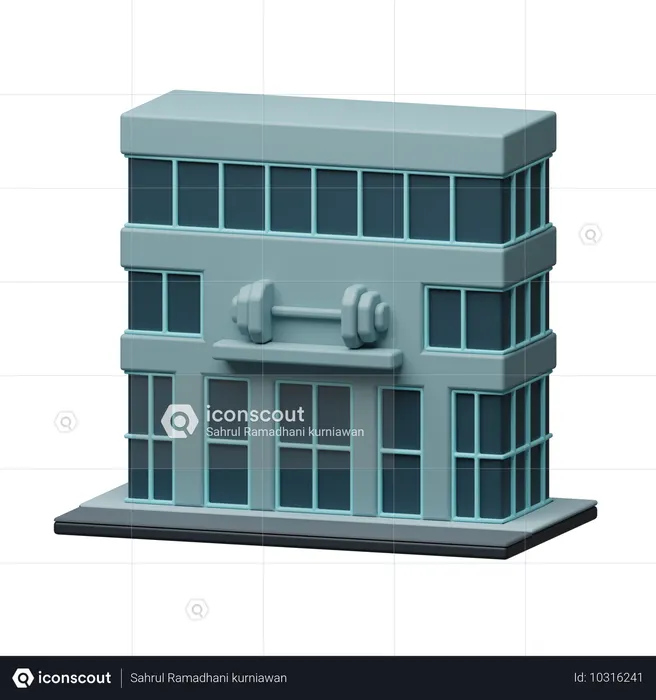 Edificio de gimnasio  3D Icon
