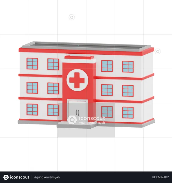 Edifício Hospitalar  3D Icon