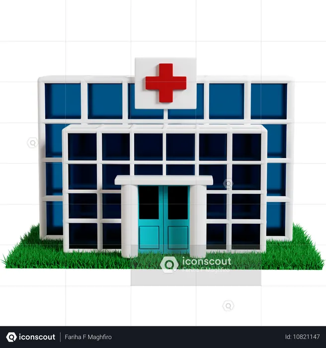 Edifício Hospitalar  3D Icon