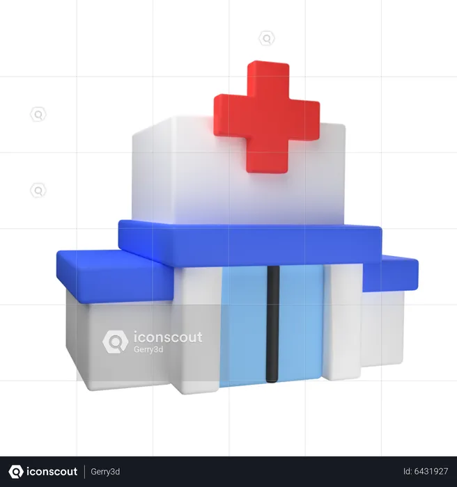 Edifício Hospitalar  3D Icon