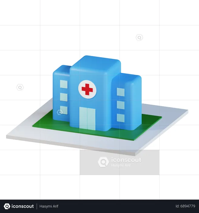 Edificio hospitalario  3D Icon