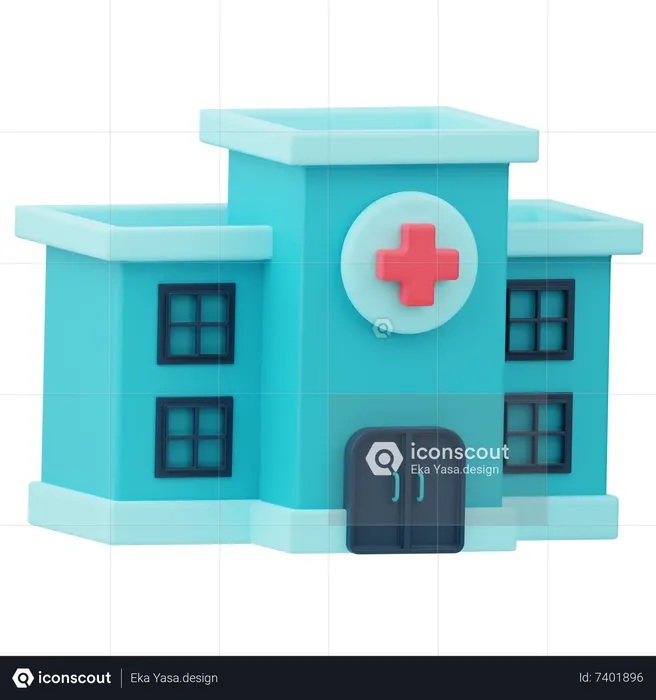 Edifício Hospitalar  3D Icon
