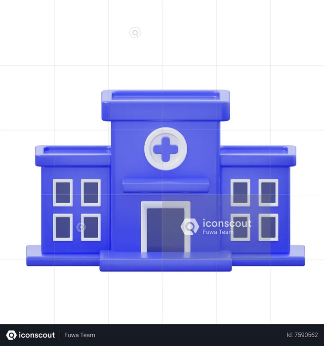 Edificio hospitalario  3D Icon