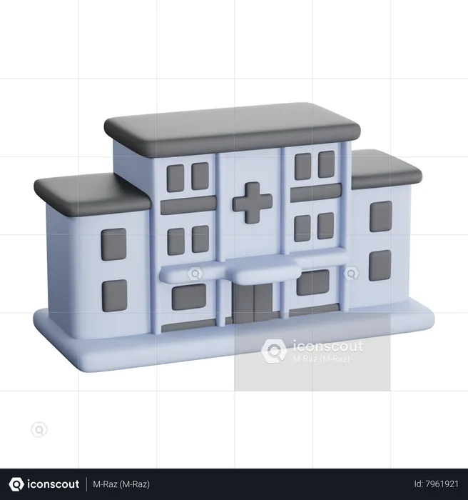 Edificio hospitalario  3D Icon