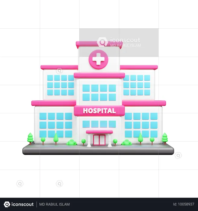 Edifício Hospitalar  3D Icon