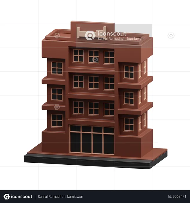 Edifício do hotel  3D Icon