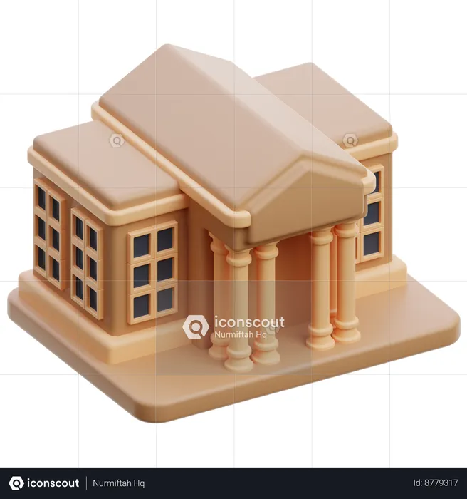 Edifício do museu  3D Icon