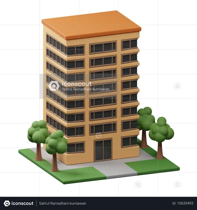 Edificio rascacielos  3D Icon