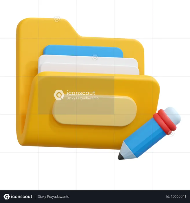 Edit folder  3D Icon