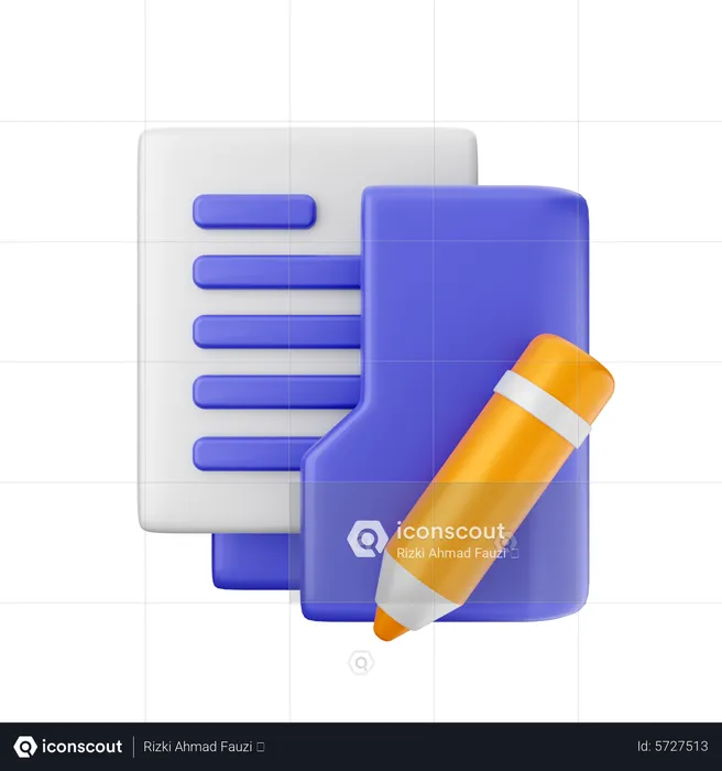 Edit Folder  3D Icon