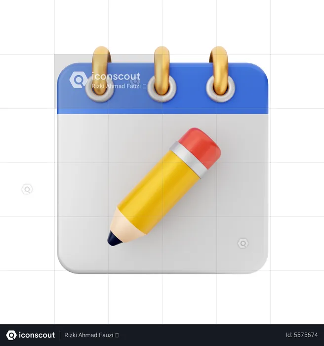 Editar calendario  3D Icon