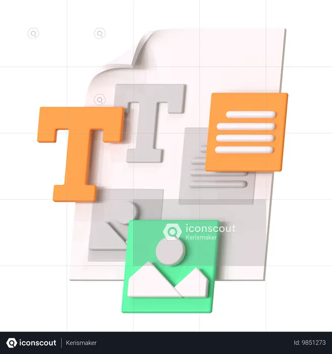 Éditeur de texte  3D Icon