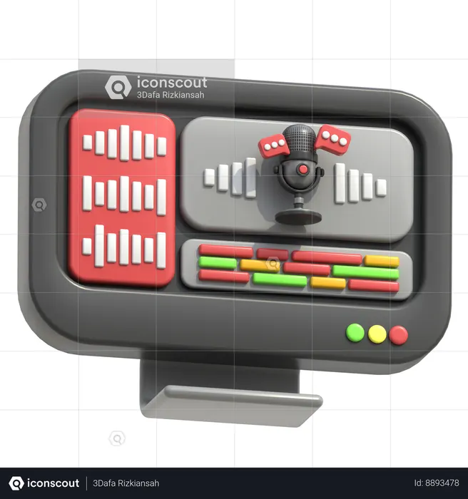 Édition de podcasts  3D Icon