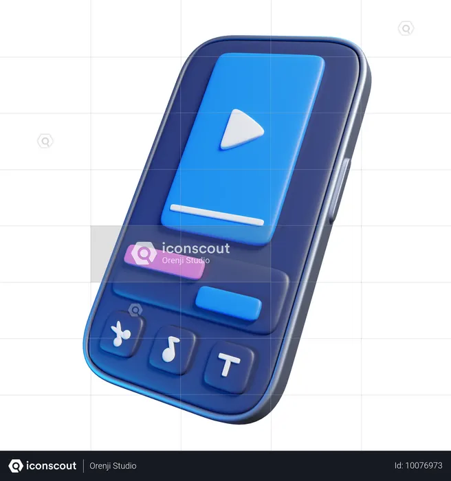 Édition sur smartphone  3D Icon