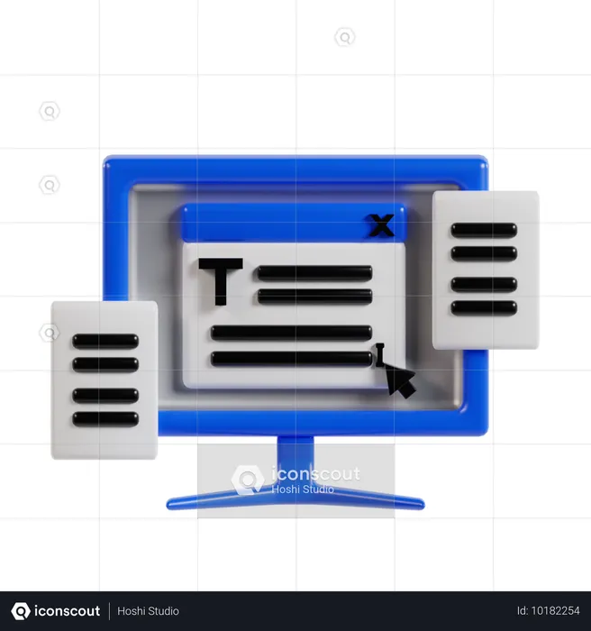 Editor de texto  3D Icon