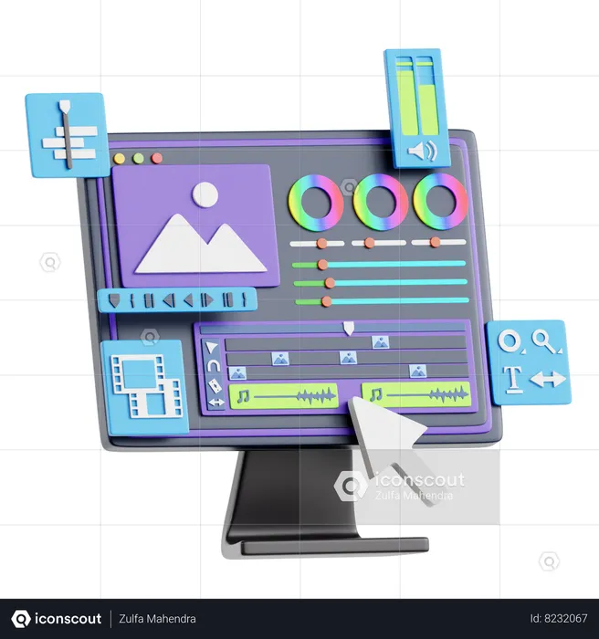 Editor Software  3D Icon